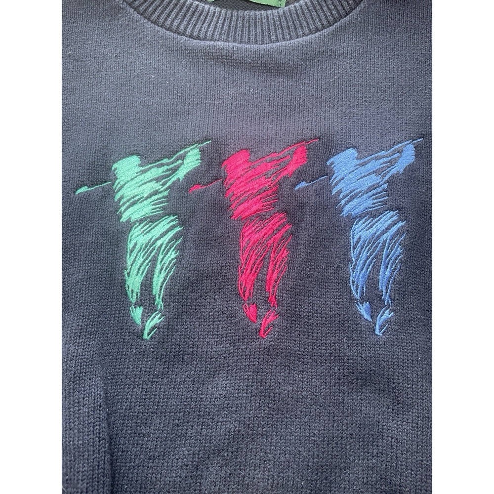 Vintage Sutter And Grant Golf Sweater Adult L Navy Pullover Iconic Classic 90's